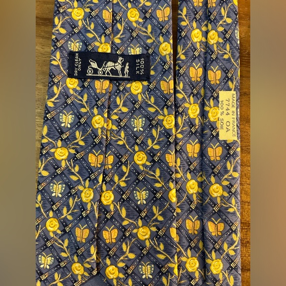 Hermés Men’s tie. Made in France. 100% silk - Picture 2 of 2